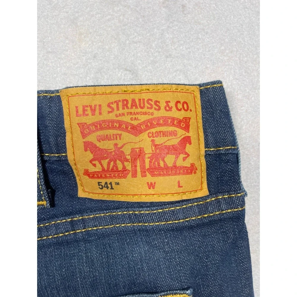 Levis 541 Athletic Taper Mens Jeans Medium Wash Blue Denim 40x29